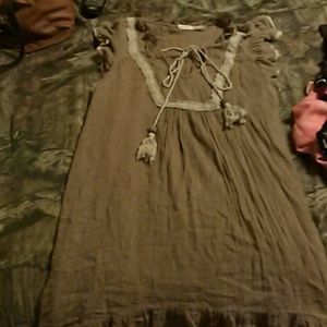 Tan hippie dress